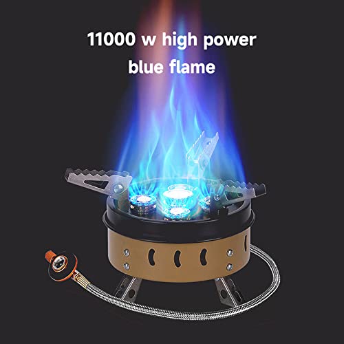 11000W Windproof Camping Stove Portable Outdoor Camping Furnaces Foldable Camping Burners Backpacking Stove Windproof Stove