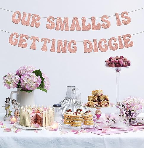 Our smalls is getting biggie banner, 1st Birthday Decorations，Notorious The Big One Biggie 1st Birthday Decor For Kids, Hip Hop Theme First Birthday Baby Shower Party Supplies Rose Gold Glitte.