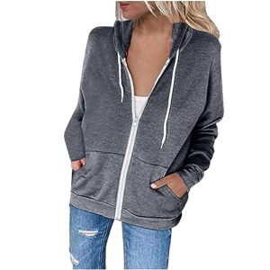 anuyalue kawaii sweater women's oversized hoodies drawstring zip up sweatshirt loose ribbed knit coats winter warm sweaters with pockets women's jackets lightweight