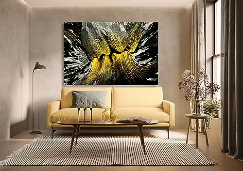 Canvas Wall Art Love Painting for Couples Bedroom, Love Painting Wall Art, Wall Art Love, Kiss Painting, The Kiss Painting Print, Kiss Canvas Wall Art (Ready to hang 24"x36", Style 1)