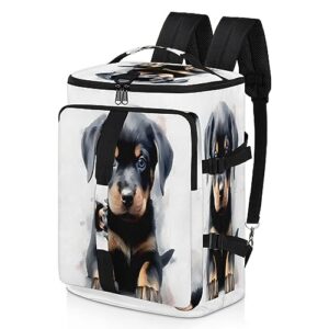 dog cute rottweiler gym duffle bag for traveling sports tote gym bag with shoes compartment water-resistant workout bag weekender bag backpack for men women