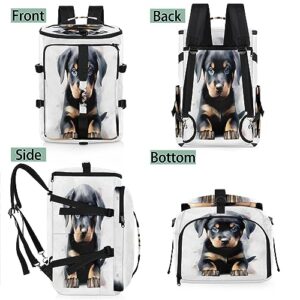 Dog Cute Rottweiler Gym Duffle Bag for Traveling Sports Tote Gym Bag with Shoes Compartment Water-resistant Workout Bag Weekender Bag Backpack for Men Women