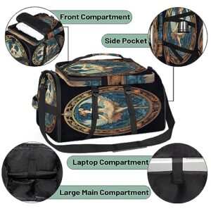 Ballet Logo Teal（01） Gym Duffle Bag for Traveling Sports Tote Gym Bag with Shoes Compartment Water-resistant Workout Bag Weekender Bag Backpack for Men Women