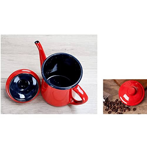 SAAKO Practical Teakettle Tea Kettles Ceramic Kettle Red Coffee Kettle Heat Resistant Handle Tea Pots for Gas and Induction Cooktops Teapot 1.2l Portable