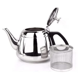 practical teakettle tea kettles 304 stainless steel teapot induction cooker kettle ergonomic handle teakettle for coffee, milk and more portable