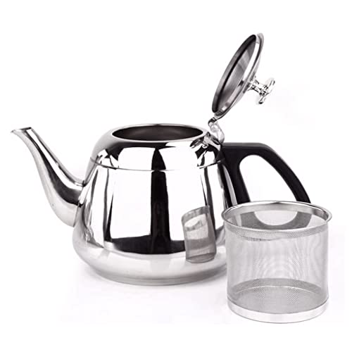 Practical Teakettle Tea Kettles 304 Stainless Steel Teapot Induction Cooker Kettle Ergonomic Handle Teakettle for Coffee, Milk and More Portable