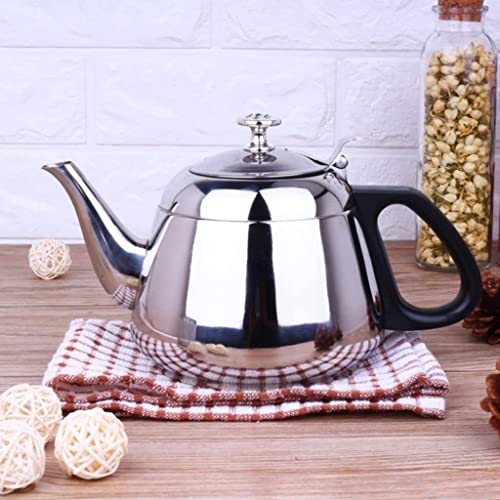 Practical Teakettle Tea Kettles 304 Stainless Steel Teapot Induction Cooker Kettle Ergonomic Handle Teakettle for Coffee, Milk and More Portable