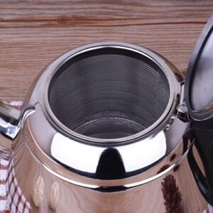 Practical Teakettle Tea Kettles 304 Stainless Steel Teapot Induction Cooker Kettle Ergonomic Handle Teakettle for Coffee, Milk and More Portable