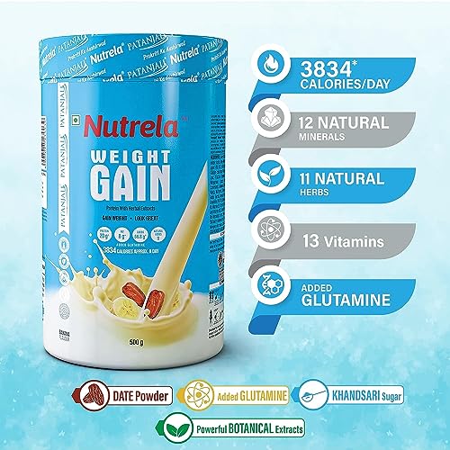 Mass Gainer with 36 Essential Vitamins, Minerals and Herbs | 20g Protein, 66.8 Carbs & 3834gm Calories | Ideal for Athlete, Men, Women & Kids - Banana Flavour