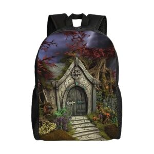 opsrey gothic fairy garden print laptop backpack bag lightweight large capacity casual travel daypack for men women