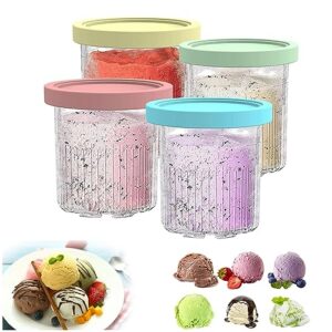 evanem creami pint containers, for ninja creami accessories,24 oz creami deluxe airtight and leaf-proof for nc500 nc501 series ice cream maker