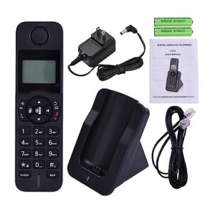 dsfen Expandable Cordless Phone Telephone with LCD Display Caller ID 50 Phone Book Memories Hands-Free Calls Conference Call 16 Languages Support 5 Handsets Connection for Office Business Home