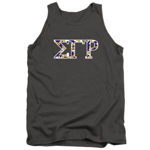 sigma gamma rho sorority official camo unisex adult tank top,charcoal, 2x-large