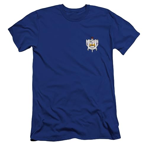 Sigma Gamma Rho Sorority Official Plaid Badge Unisex Adult Canvas Brand T Shirt,Royal Blue, X-Large