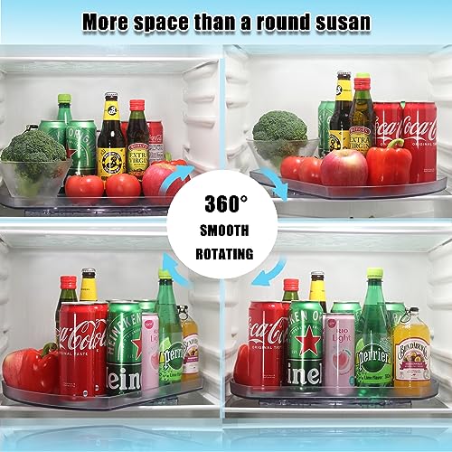 Square Lazy Susan for Refrigerator, Turntable Lazy Susan Organizer for Refrigerator, Countertop Condiment Storage Rack, for Cabinet, Table, Pantry, Kitchen