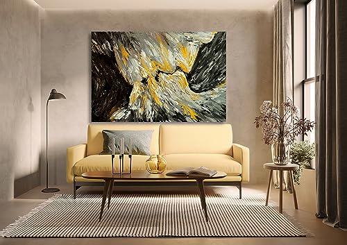 Canvas Wall Art Love Painting for Couples Bedroom, Love Painting Wall Art, Wall Art Love, Kiss Painting, The Kiss Painting Print, Kiss Canvas Wall Art (Ready to hang 24"x36", Style 1)