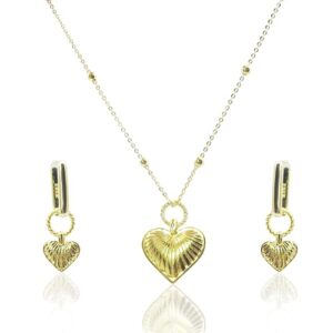 coserdepot ridge heart necklace movie inspired gold heart charm necklace with bobble chain and earring set