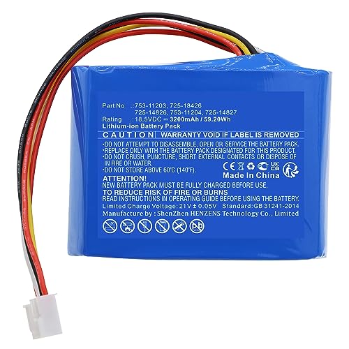 Synergy Digital Lawn Mower Battery, Compatible with Robomow RK 1000 Lawn Mower, (Li-ion, 18.5V, 3200mAh) Ultra High Capacity, Replacement for Robomow 725-14826 Battery