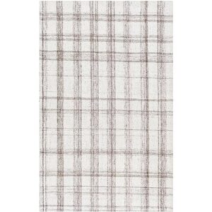 Surya Becki Owens x Sammy Handwoven Plaid Area Rug, 5' x 7'6", Silver