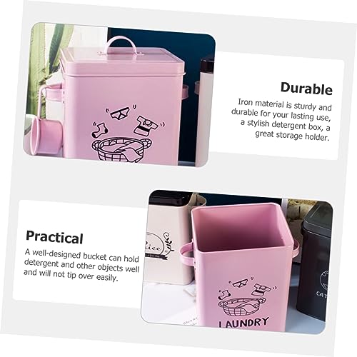 DOITOOL Box Washing Powder Drum Pet Food Dispenser Multifunctional Storage Box Makeup Storage Case Laundry Organization Storage Laundry Container Makeup Wall Organizer Useful Box