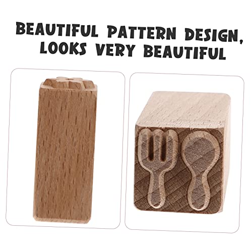 SEWACC 2pcs Seal Scrapbooking Stamps Scrapbook Tools Chocolate Molds Christmas Wooden Rubber Stamp DIY Dessert Maker Cake Stamp Traditional Chinese Stamp Cake Stampers Dessert Stamper Die