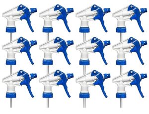 ljdeals 12 pack heavy-duty trigger sprayer replacement nozzles, blue, leak-free, chemical resistant, comfortable grip, fit 28-400 16oz/32oz bottles, multi-purpose, cleaning, gardening and more…