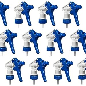 ljdeals 12 Pack Heavy-Duty Trigger Sprayer Replacement Nozzles, Blue, Leak-Free, Chemical Resistant, Comfortable Grip, Fit 28-400 16oz/32oz Bottles, Multi-Purpose, Cleaning, Gardening and More…