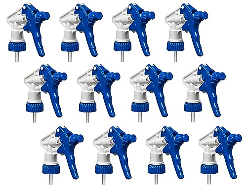 ljdeals 12 Pack Heavy-Duty Trigger Sprayer Replacement Nozzles, Blue, Leak-Free, Chemical Resistant, Comfortable Grip, Fit 28-400 16oz/32oz Bottles, Multi-Purpose, Cleaning, Gardening and More…