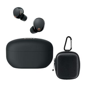 sony wf-1000xm5 truly wireless noise canceling earbuds (black) bundle with hard shell earbud case (2 items)