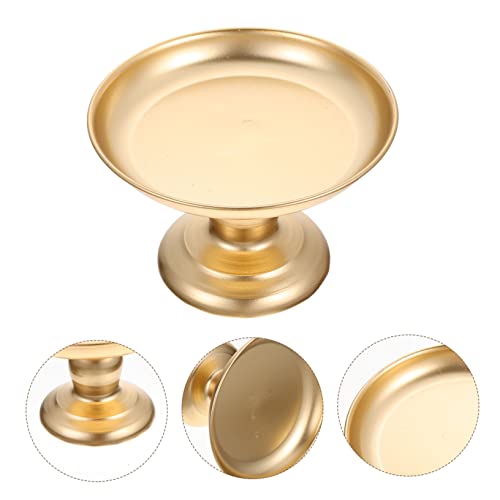 NOLITOY 2pcs Snack Anniversaries Center Tray Display Bowls Cups Plate Dish Decoration Wedding Snacks Salad Metal Plates Pedestal Container Round Trifle for Party Birthday Weddings