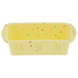 Bread Pan Tools Baking Pan Silicone Pan Rectangle Cake Rectangular for Loaf Color Dots Pancake Maker Pan Pan Rectangular Cake Pans (Color grain yellow)