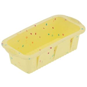 Bread Pan Tools Baking Pan Silicone Pan Rectangle Cake Rectangular for Loaf Color Dots Pancake Maker Pan Pan Rectangular Cake Pans (Color grain yellow)