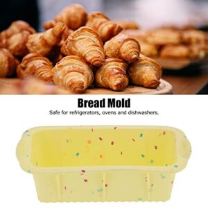 Bread Pan Tools Baking Pan Silicone Pan Rectangle Cake Rectangular for Loaf Color Dots Pancake Maker Pan Pan Rectangular Cake Pans (Color grain yellow)