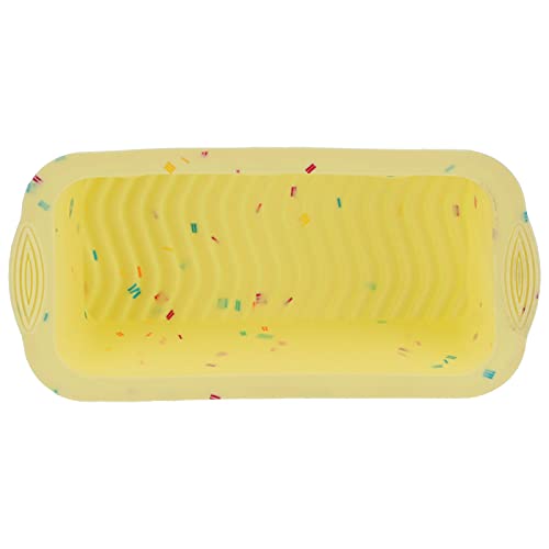 Bread Pan Tools Baking Pan Silicone Pan Rectangle Cake Rectangular for Loaf Color Dots Pancake Maker Pan Pan Rectangular Cake Pans (Color grain yellow)