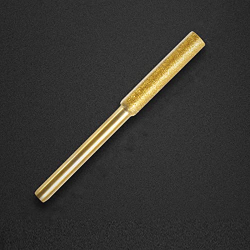 For Polishing Metals Cylindrical Burr 4/4.8/5.5mm Chainsaw Stone File Chain Sharpening Carving Grinding Tool Sharpener Stone Double Side Kitchen Knife-small Sticks Holder With Handle