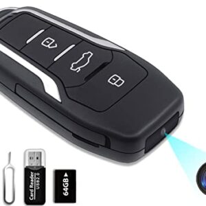 ClODGDGO 64GB Spy Camera Car Key,360 Minutes Battery Life Mini, Nanny Cam Hidden Camera with HD 1080P,Surveillance & Security Cameras