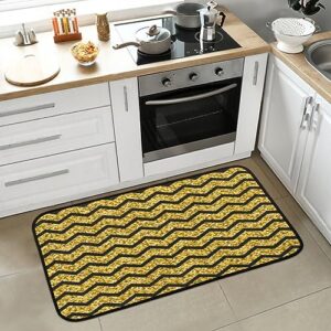 gublec black ripple kitchen mats cushioned anti fatigue kitchen rugs non slip washable floor mats for home office sink laundry 39 x 20 inch