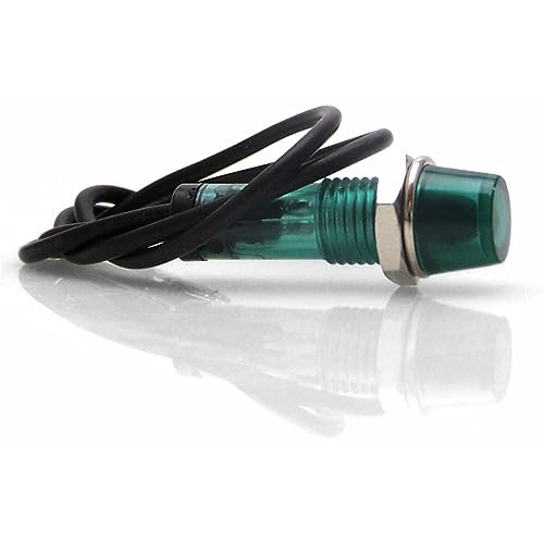 BYNKURR 8.2mm 12V Green Indicator Light KICSWIND3GN Truck Muscle Fits