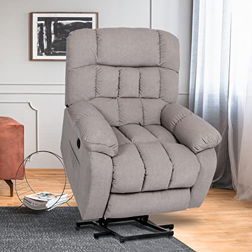 LIUJUN Electric Chairs with Remote Control Heat Massage Armchair Sofa Chair Power Lift Recliner Chair for Elderly Faux Leather