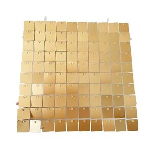 shimmer wall backdrop, 24 pcs 3d sequin panel shimmer wall backdrop for wedding birthday party event decoration gold decor (color : matt gold)