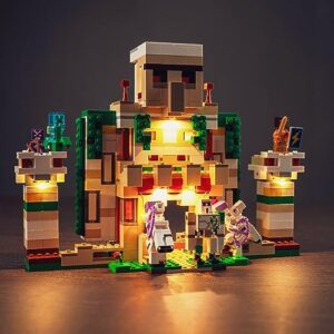 brickbling light kit for lego the iron golem fortress building toy set, creative lighting compatible with lego 21250 (lights only, no bricks)