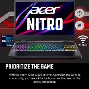 acer 2023 Newest Nitro 5 Gaming Laptop, 15.6" 165 Hz IPS Display, AMD Ryzen 7 6800H (8 core), NVIDIA GeForce RTX 3070 Ti, 16GB DDR5 RAM, 1TB SSD, Wi-Fi 6E, Backlit Keyboard, Windows 11 Home