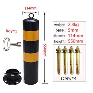 NOGRAX 2pcs Security Bollard with Removable Base,Durable Metal Car Parking Space Lock Bollard 50cm Protects Your Parking Space Parking