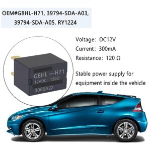 2PCS Automotive Relay OEM#G8HL-H71 39794-SDA-A03,4 Pin 12V Relay Compatible with Honda Accord Civic Odyssey CR-V,Professional Car Accessories AC Relays