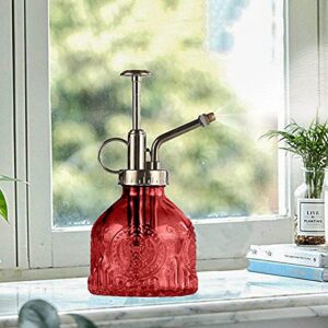 KELINFONG Field Sprinklers Gardening Glass Retro Spray Watering Watering Air Pressure Can Can Watering Patio & Garden (Red, One Size)