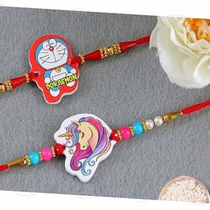 Siddhatva Set of 2 Combo Rakhi for Brother Traditional Fancy Cartoon Rakhi for Small Brother Thread Band for Bhaiya Fancy Rakhee Rakhshabandhan