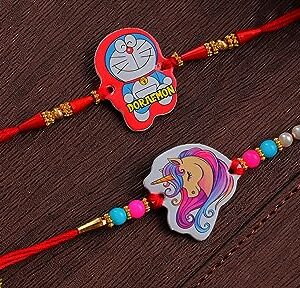 Siddhatva Set of 2 Combo Rakhi for Brother Traditional Fancy Cartoon Rakhi for Small Brother Thread Band for Bhaiya Fancy Rakhee Rakhshabandhan