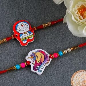 Siddhatva Set of 2 Combo Rakhi for Brother Traditional Fancy Cartoon Rakhi for Small Brother Thread Band for Bhaiya Fancy Rakhee Rakhshabandhan