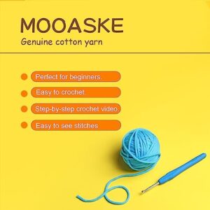 Mooaske Crochet Kit for Beginners with Crochet Yarn - Beginner Crochet Kit for Adults with Step-by-Step Video Tutorials - Crochet Kits Model Dinosaur