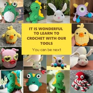 Mooaske Crochet Kit for Beginners with Crochet Yarn - Beginner Crochet Kit for Adults with Step-by-Step Video Tutorials - Crochet Kits Model Dinosaur